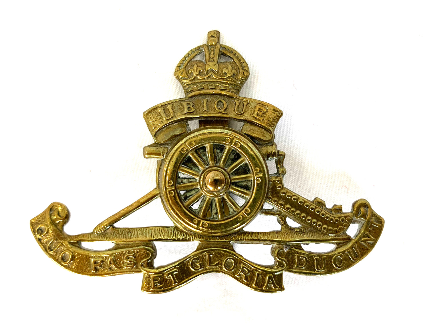 Royal Artillery Brass Original Cap Badge with moving wheel. – Vigo ...