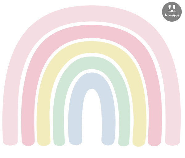 Kids wall sticker rainbow pastel colors – Decohappy