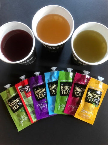 Flavia Tea drinks in disposable paper coffee cups 