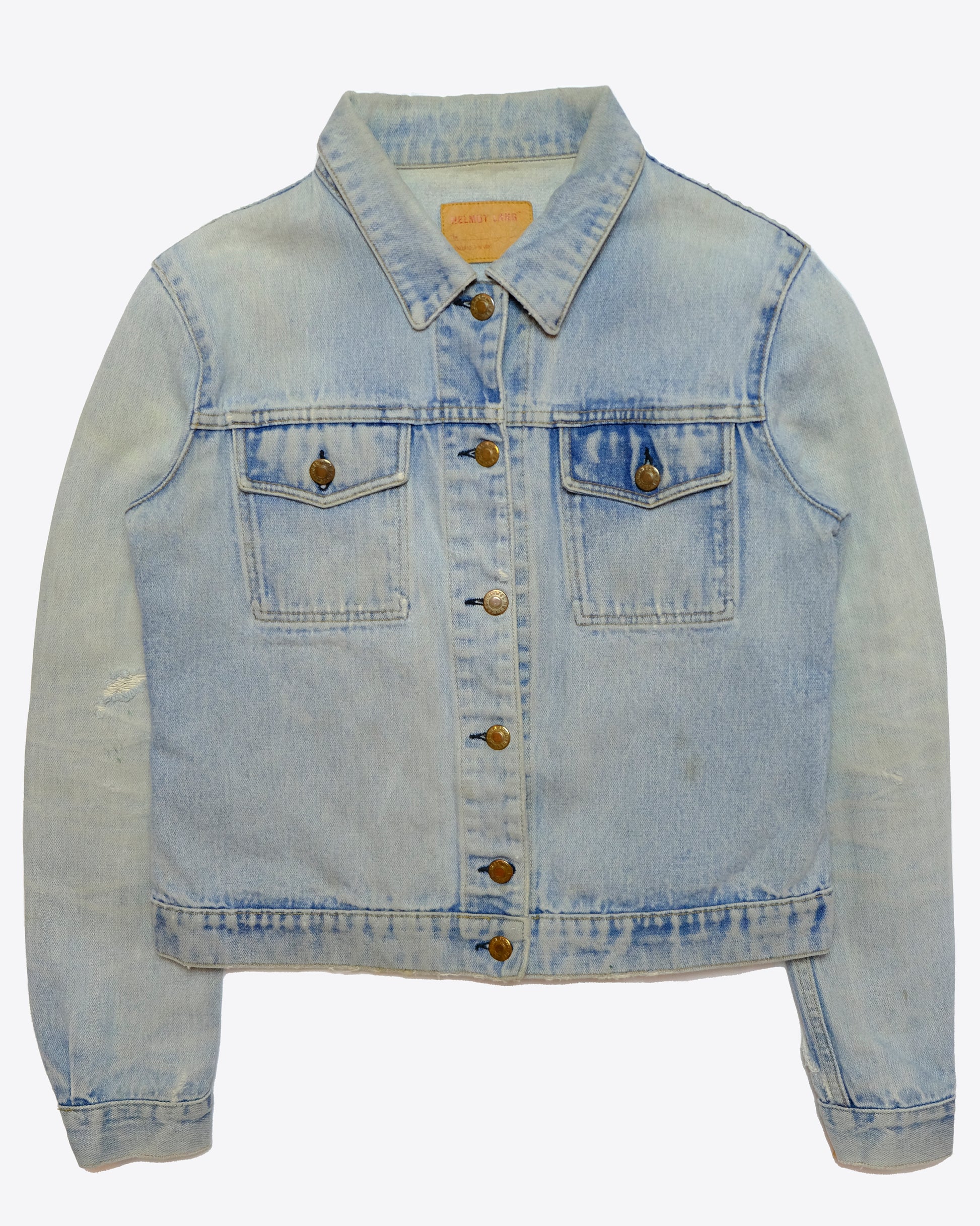 Helmut Lang - '98 Light Washed Denim Trucker Jacket with Leather Tags, EU 40