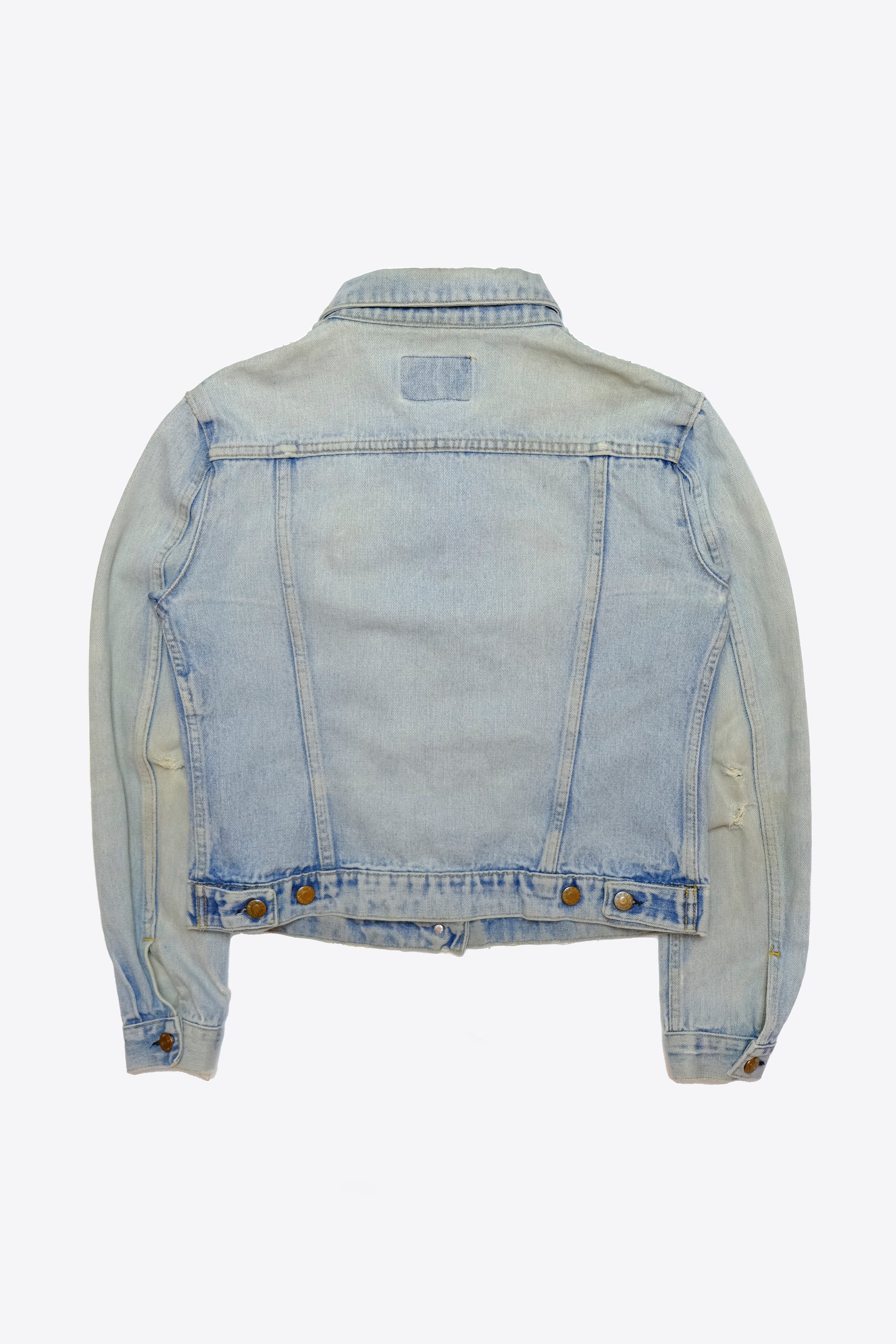 Helmut Lang - '98 Light Washed Denim Trucker Jacket with Leather