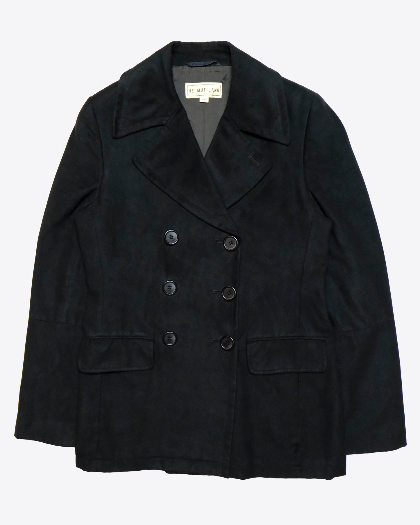 Helmut Lang - '90s 1/1 Sample Moleskin Pea Coat Blazer Jacket, Size M