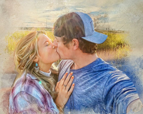Custom Couple Watercolor Painting