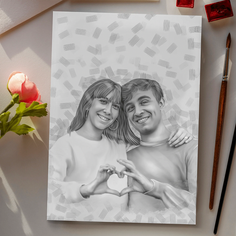 Couple Pencil Drawing