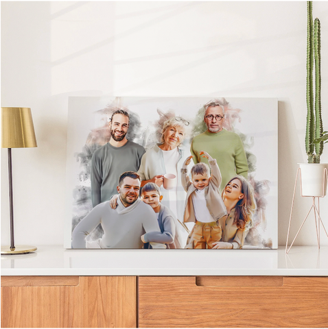 watercolor memorial portrait