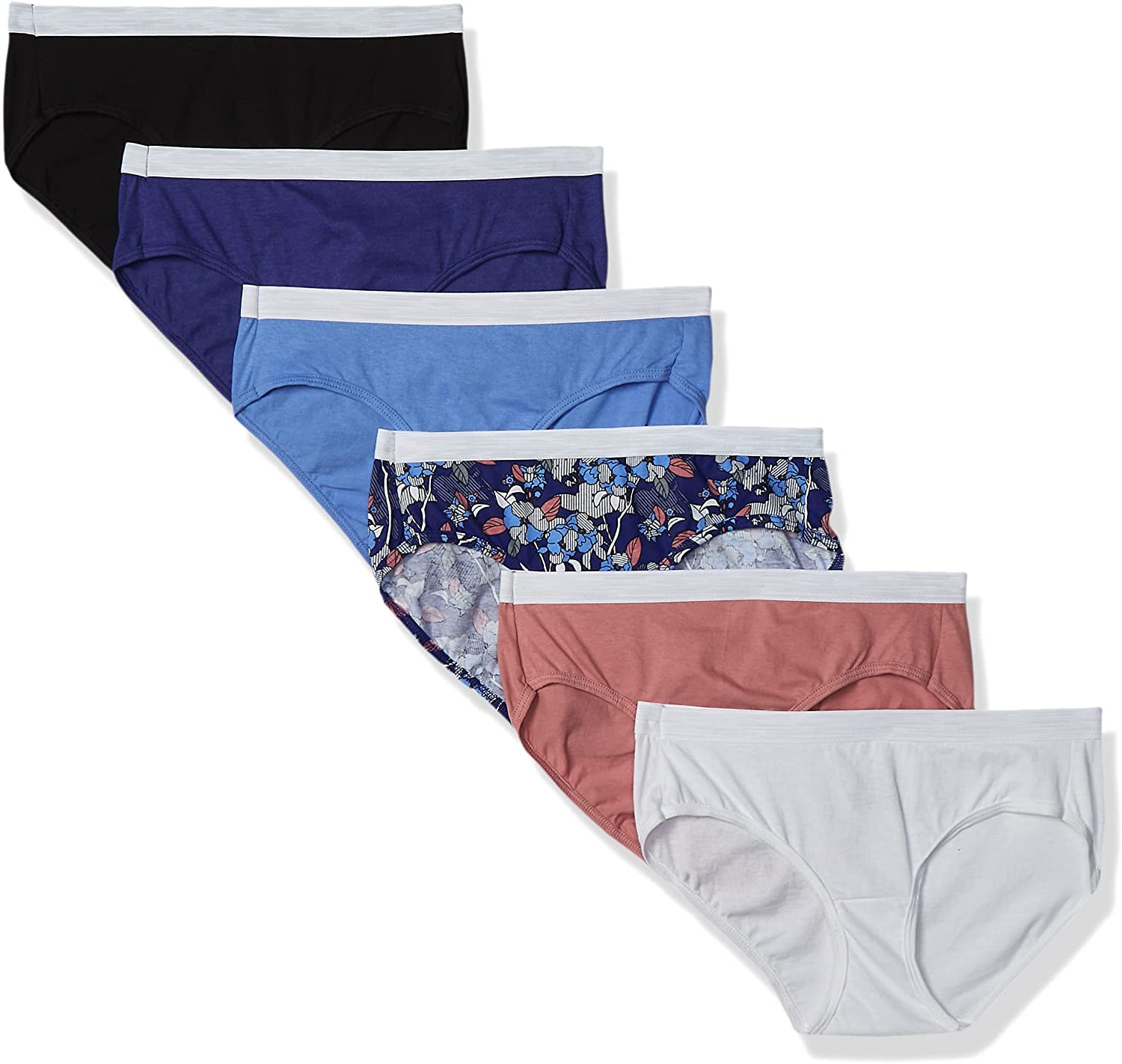Just My Size Cotton-Stretch Women's Hipster Panties 5-Pair Pack-1740C5 -  activewearhub