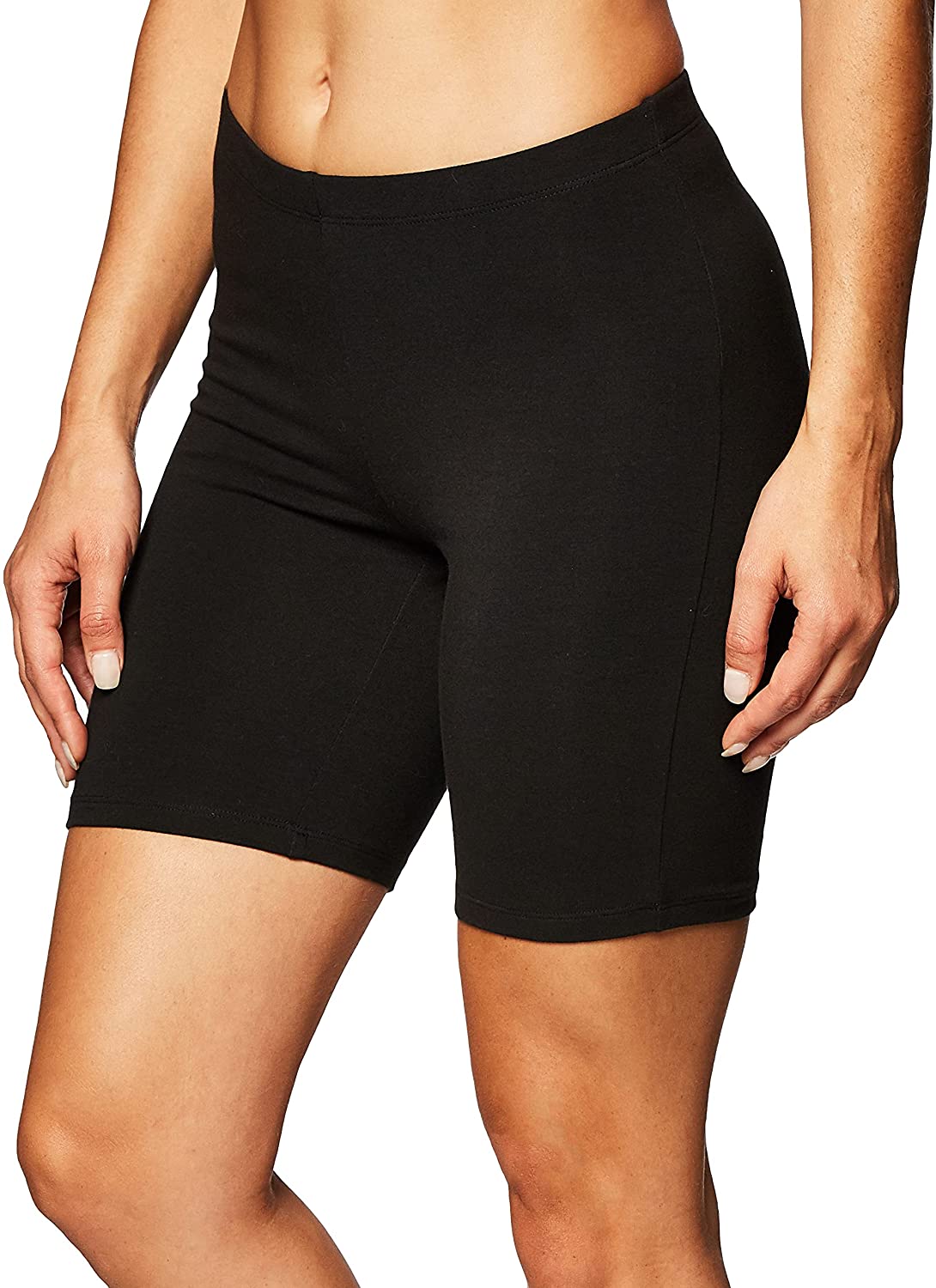 Hanes Womens Stretch Jersey Bike Shorts-O9291 - activewearhub