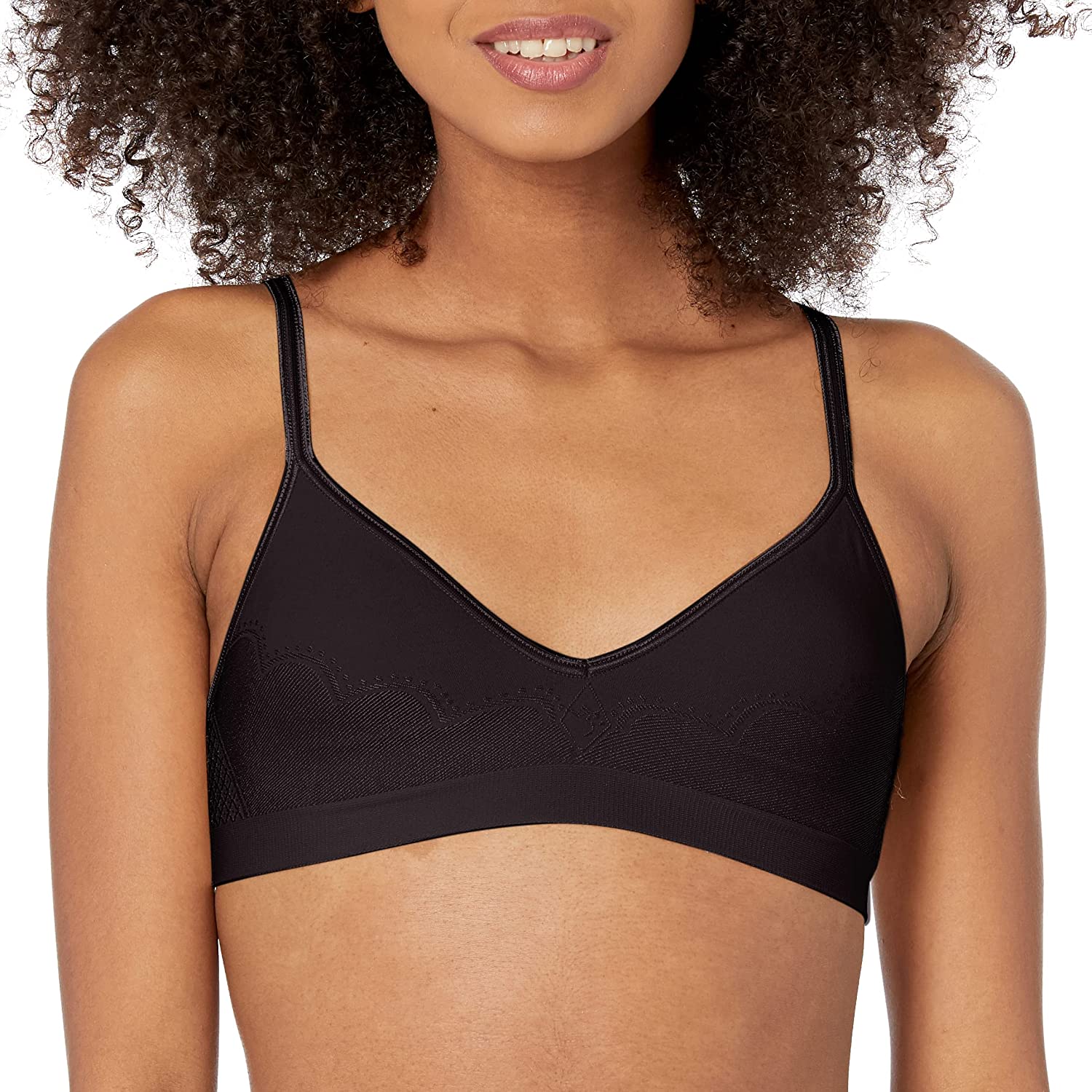 Hanes Ultimate® Smooth Inside and Out Foam ComfortFlex Fit® Wirefree Bra  Black M Women's 