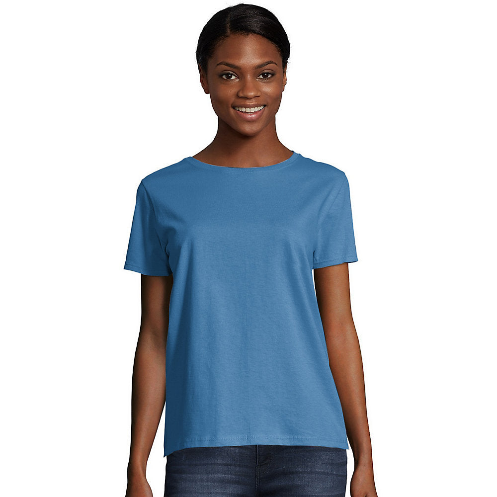 Hanes Women's Relaxed Fit Jersey ComfortSoft Crewneck T-Shirt -  activewearhub
