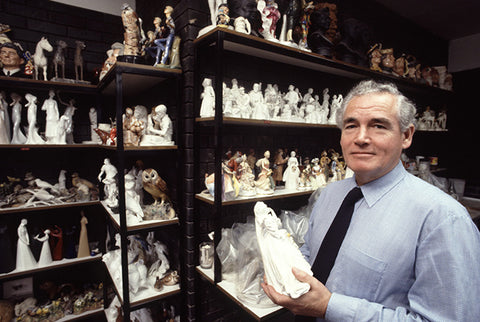 Art Director Eric Griffiths with prototye figures
