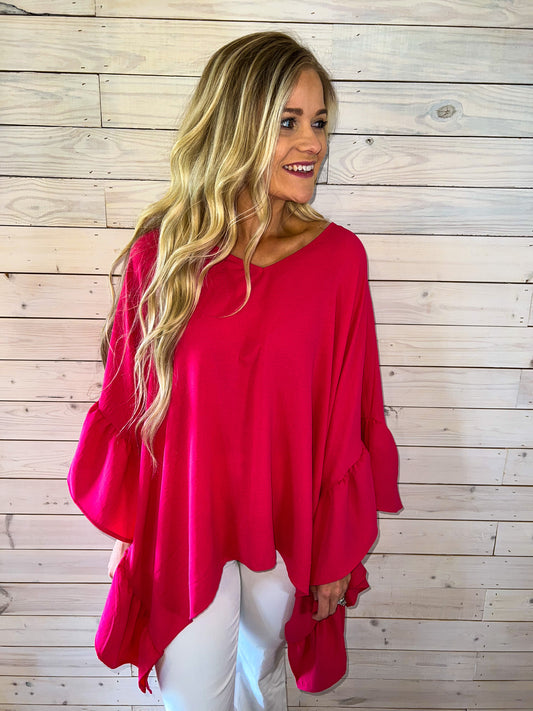 Summer Fling Top in Hot Pink- Available in Plus