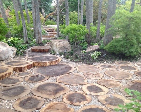 wood cookie patio