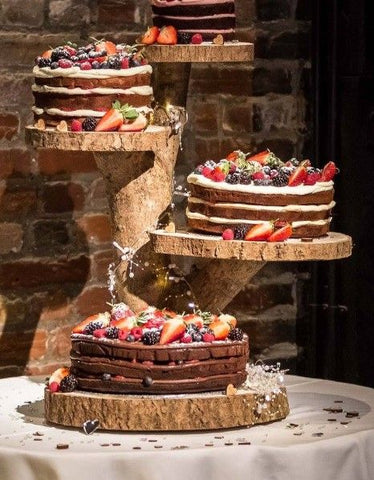 wood cookies cake stand