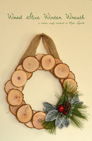 wood cookie wreath