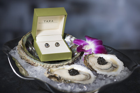 TARA Pearls Black Tahitian Pearl Studs