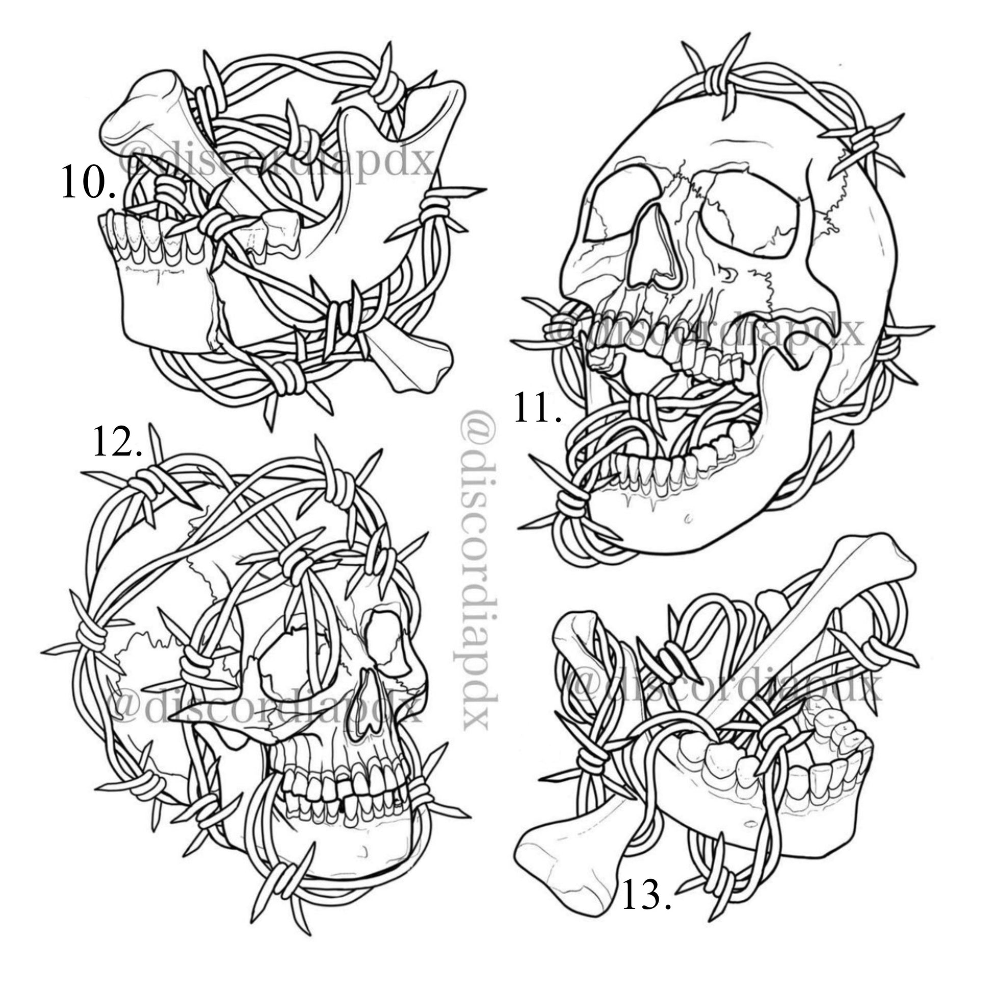 traditional flash skull