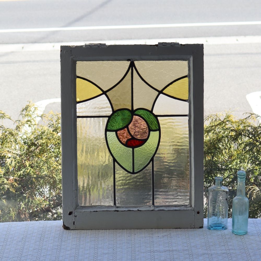 アンティーク ステンドグラス 建具 飾り窓 窓やドアにお使い下さい 建て具 【90%OFF!】 - 家具
