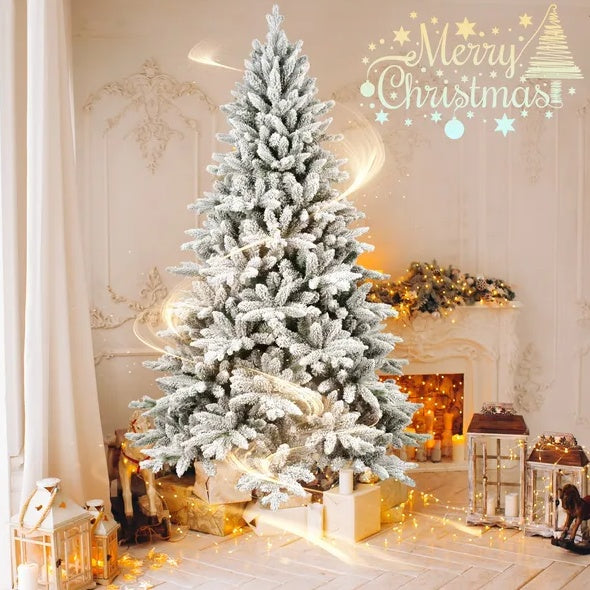 6FT PE&PVC Flocked Artificial Xmas Tree