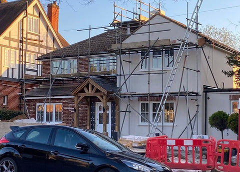 Brick Slip Cladding being installed