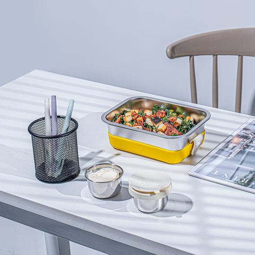 MICROWAVE SAFE Stainless Steel Stylish Lunch Box From Fenger 5.1 Cup  Capacity 