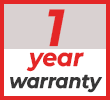 1 Year Warranty