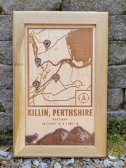 Wood map of Killin, Scotland