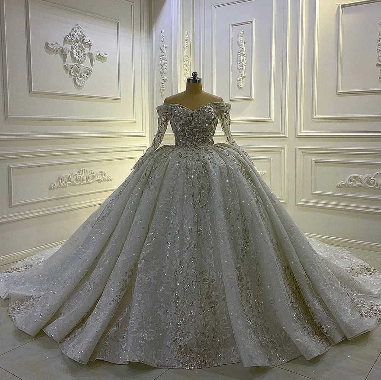 Novella Wedding Dress 51839 from MGNY | Lace sleeves