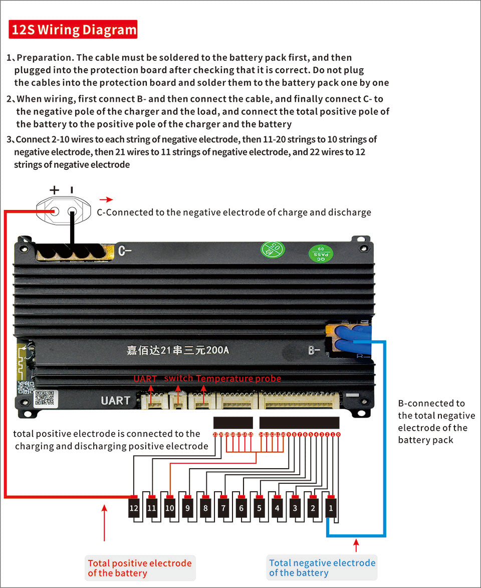 jbd sp21s001 smart bms 12s wiring diagram