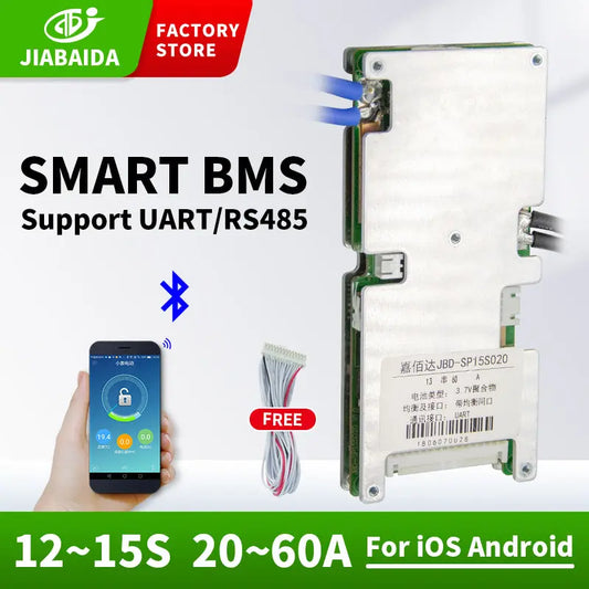 JBD Smart BMS 6~22S 6S 8S 16S 20S 22S 250A with UART port Bluetooth Switch  function board for lifepo4 battery & li-ion