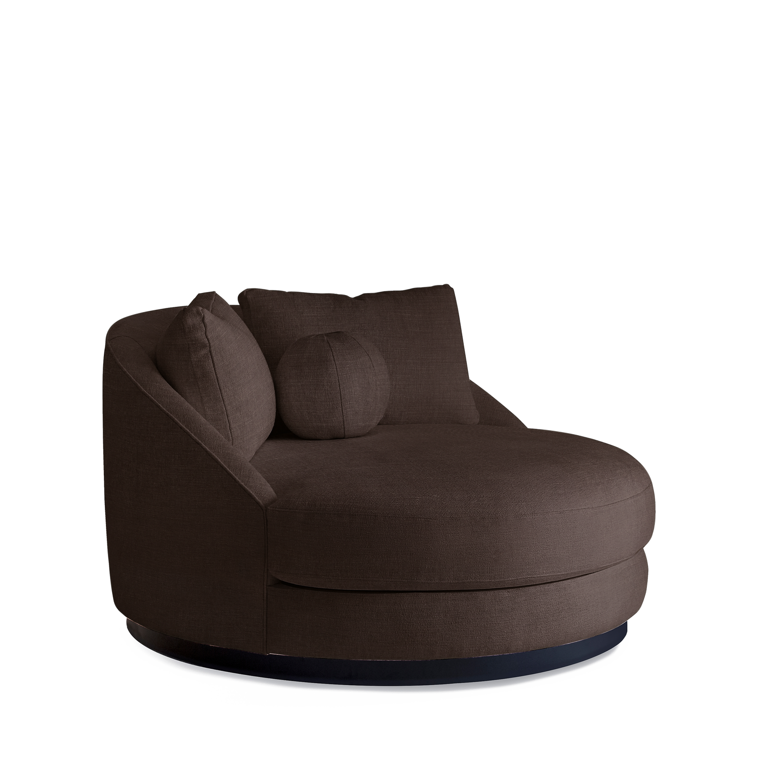 Sandon armchair with brown textile 