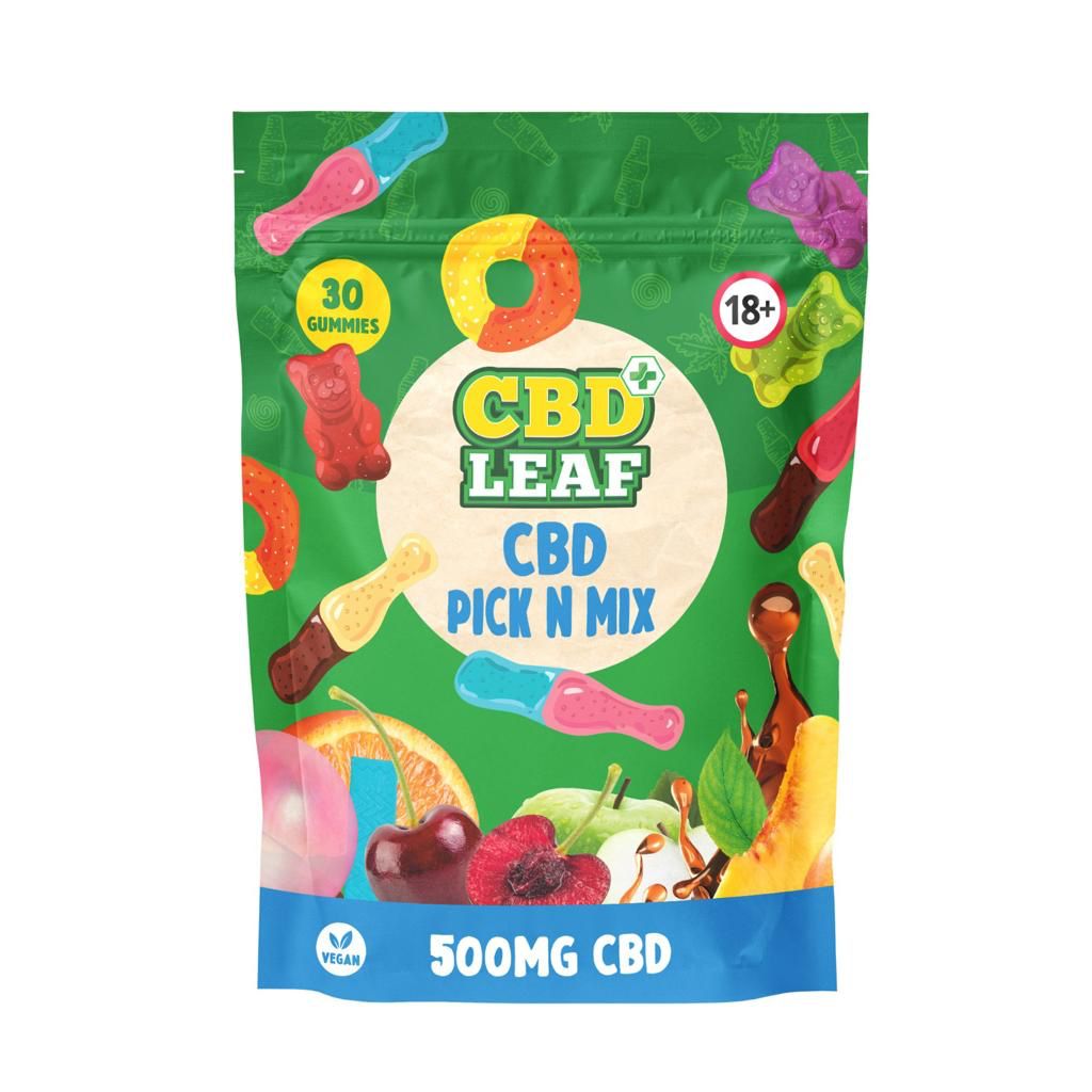 CBD Leaf - CBD LEAF GUMMIES 500MG Pack of 30 Gummies (225 grms) - theno1plugshop