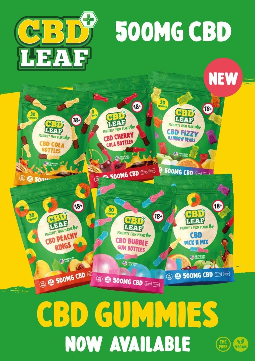 CBD Leaf - CBD LEAF GUMMIES 500MG Pack of 30 Gummies (225 grms) - theno1plugshop