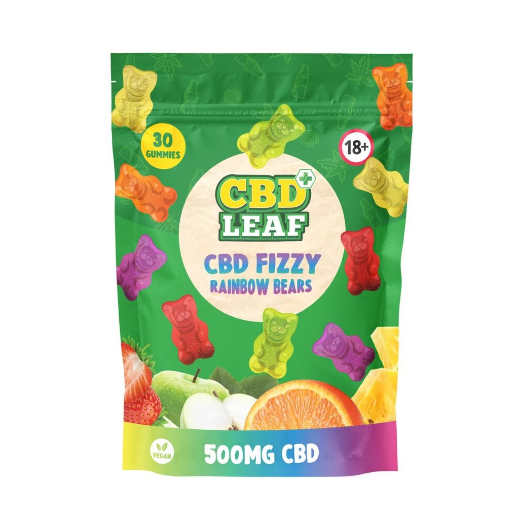 CBD Leaf - CBD LEAF GUMMIES 500MG Pack of 30 Gummies (225 grms) - theno1plugshop