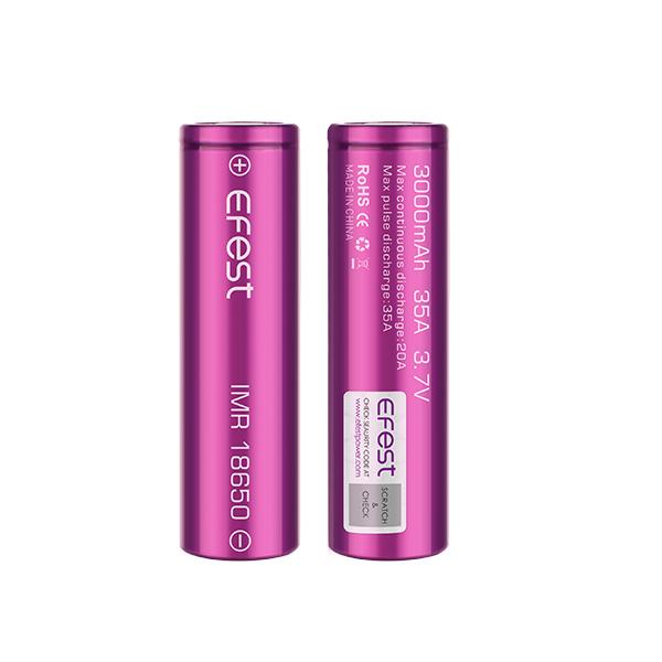 Efest - Efeast IMR 18650 3000mAh 35A Batteries- Pack of 2 - theno1plugshop