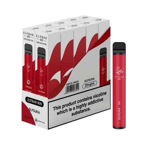 ELF BAR - Elf Bar 600 Puffs Disposable Vape Pods Pack of 10 - theno1plugshop