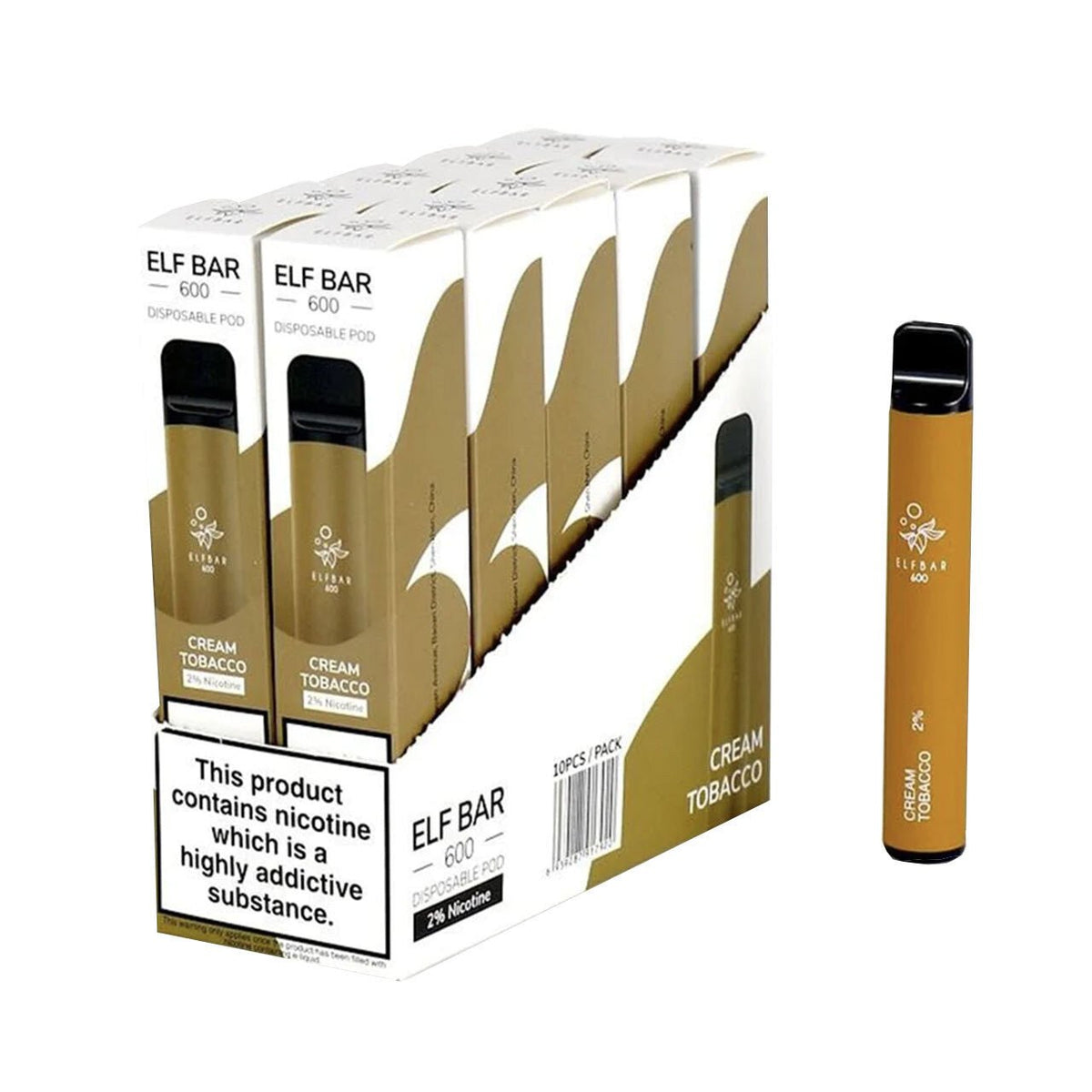 ELF BAR - Elf Bar 600 Puffs Disposable Vape Pods Pack of 10 - theno1plugshop