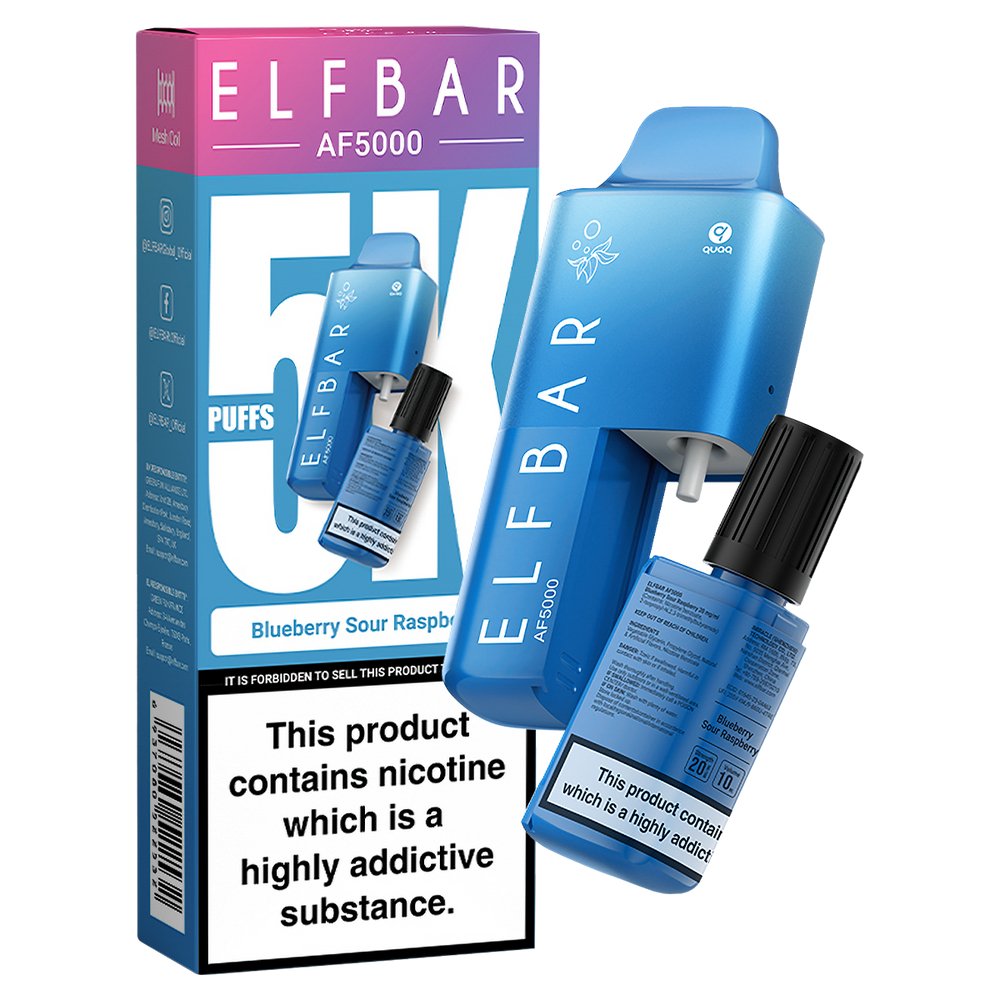 Elfbar - Elfbar AF5000 Puffs Disposable Vape Device - Box of 10 - theno1plugshop