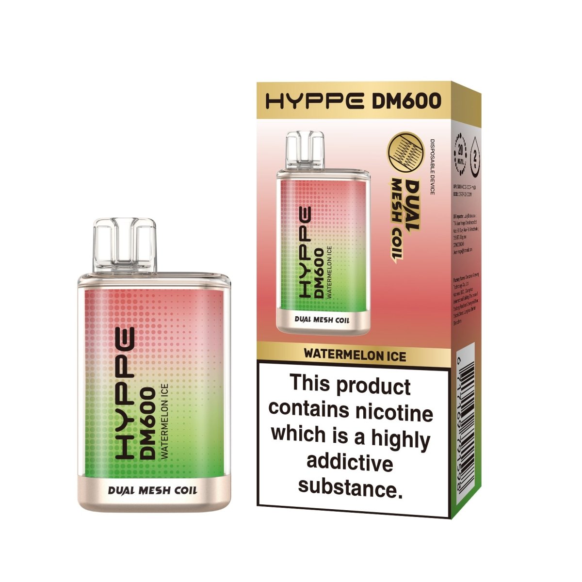 Hyppe - Hyppe DM600 Crystal Disposable Vape Pod Bar Box of 10 - theno1plugshop