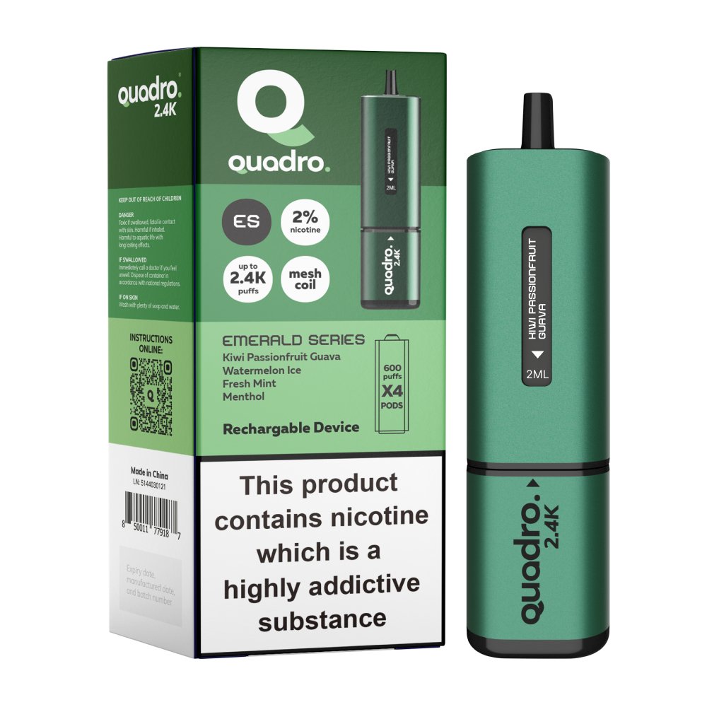 Quadro - Quadro 2400 Puffs 4 in 1 Disposable Vape Device - theno1plugshop