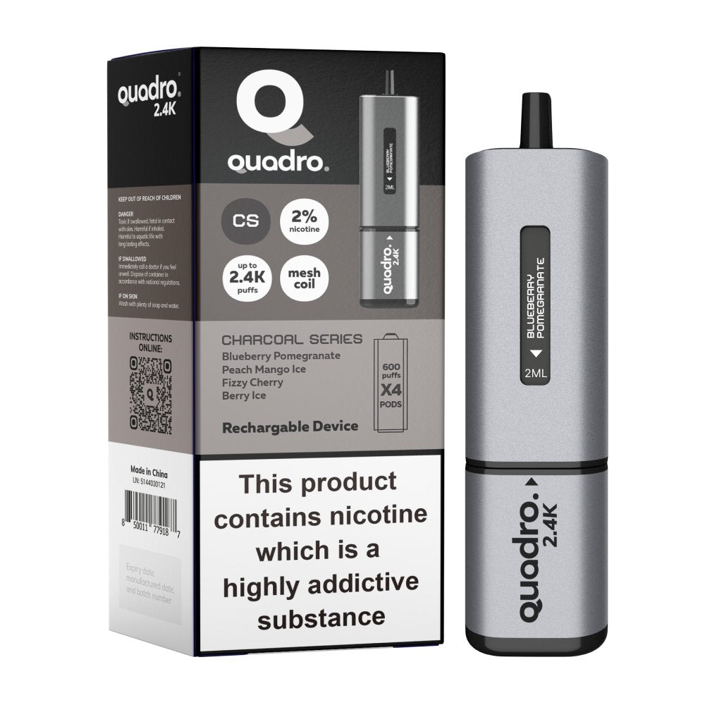 Quadro - Quadro 2400 Puffs 4 in 1 Disposable Vape Device - theno1plugshop