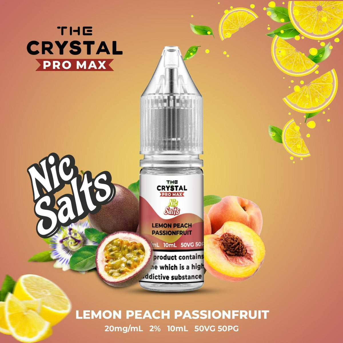 The Crystal Pro Max - The Crystal Pro Max Vape Nic Salts 10ml - Box of 10 - theno1plugshop