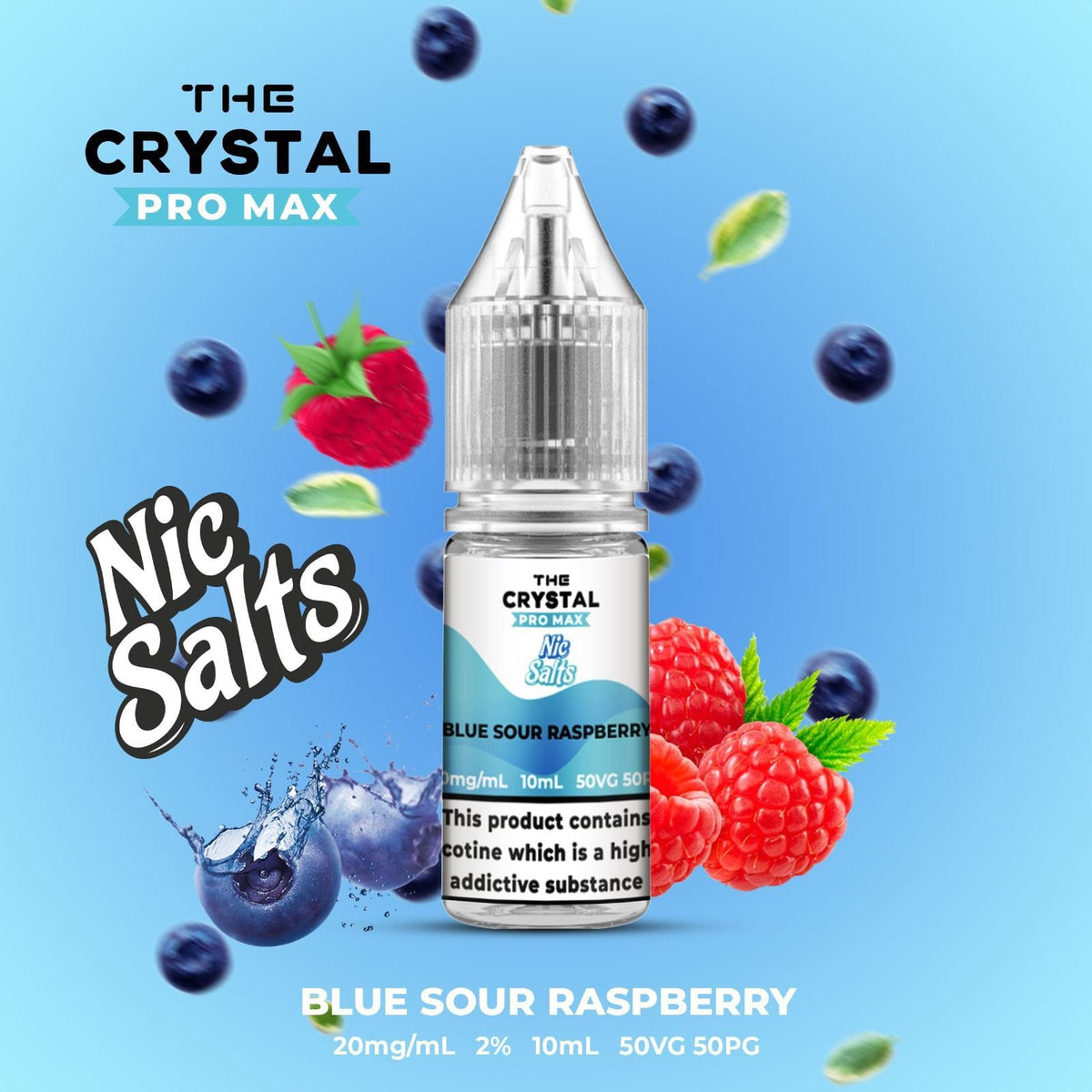 The Crystal Pro Max - The Crystal Pro Max Vape Nic Salts 10ml - Box of 10 - theno1plugshop