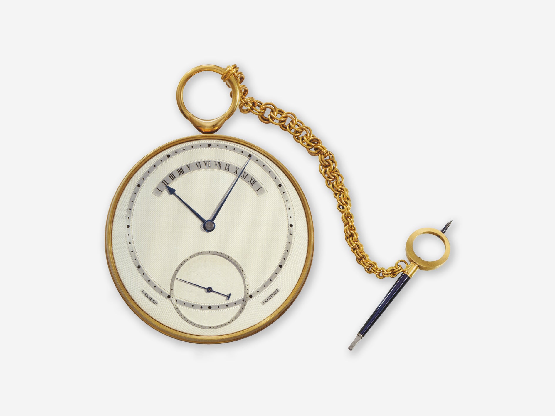 Pocket watch made by George Daniels for Sit Cecil Clutton containing a tourbillon