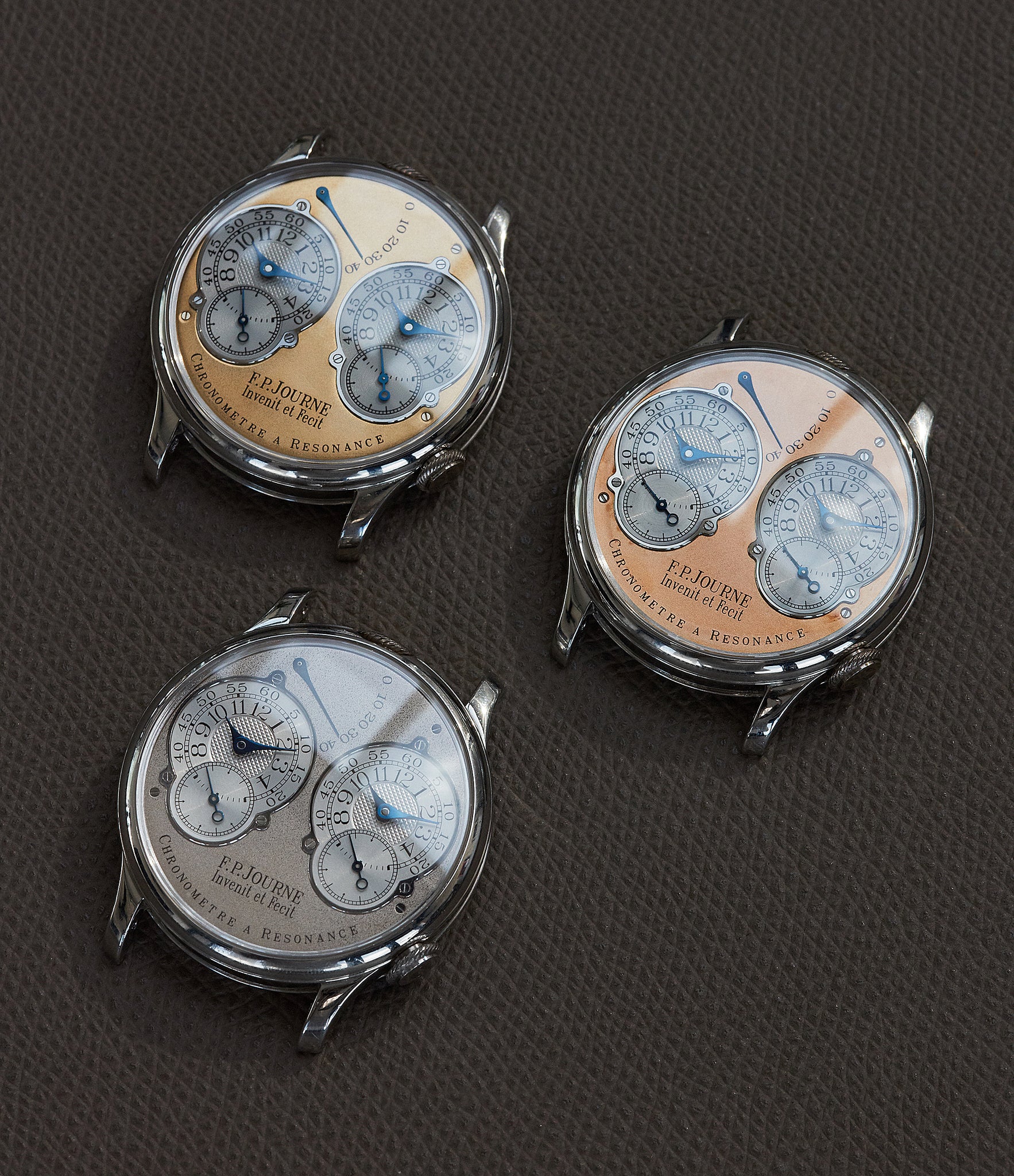 Three F.P. Journe pre-Souscriptions Resonances shot by A Collected Man London