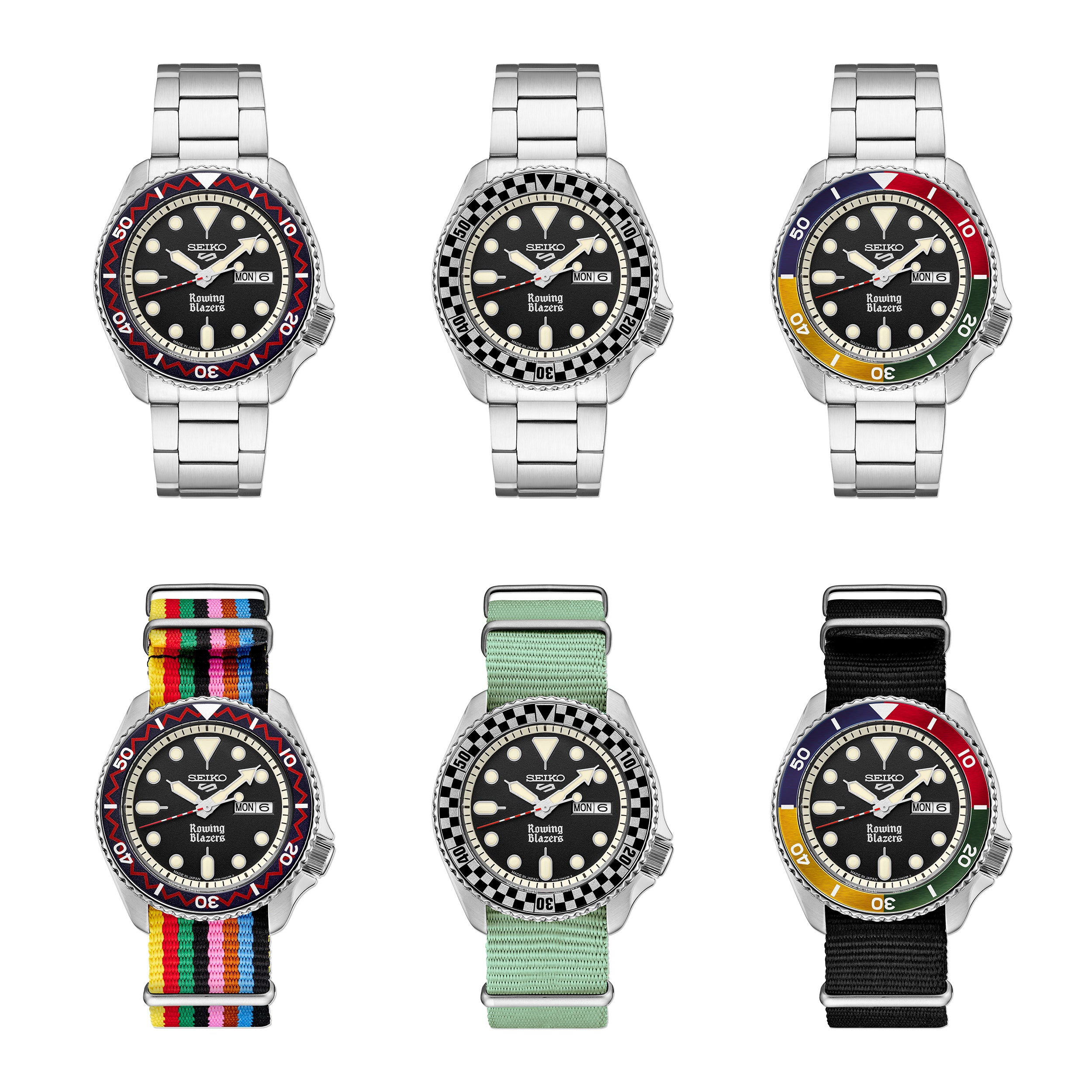 Six Seiko x Rowing Blazers limited edition watches in The Role Played by ‘Collaborations’ in Watchmaking for A Collected Man London