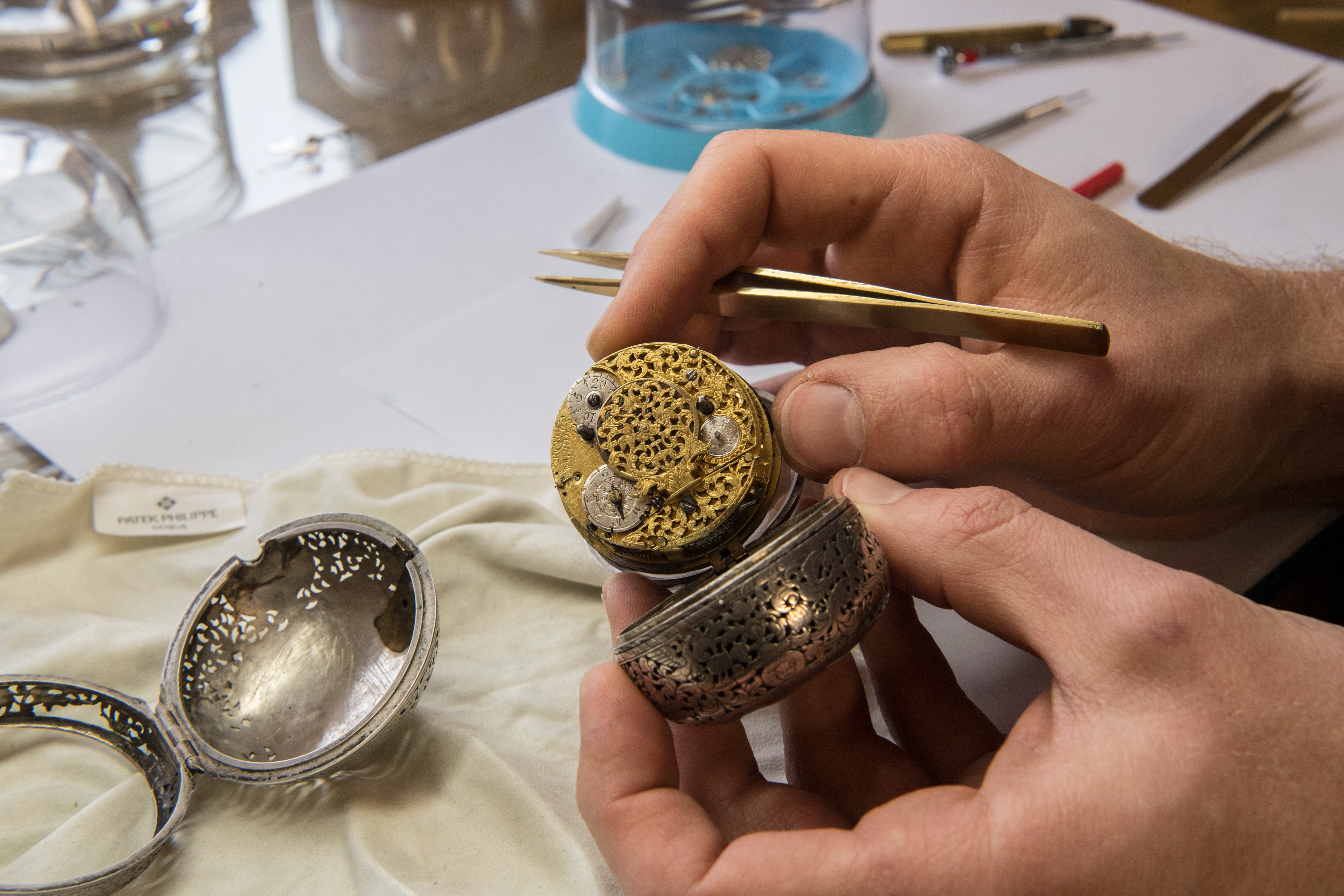 Cyril Brivet-Naudot young French watchmaker restoring a vintage pocket watch interview with A Collected Man London