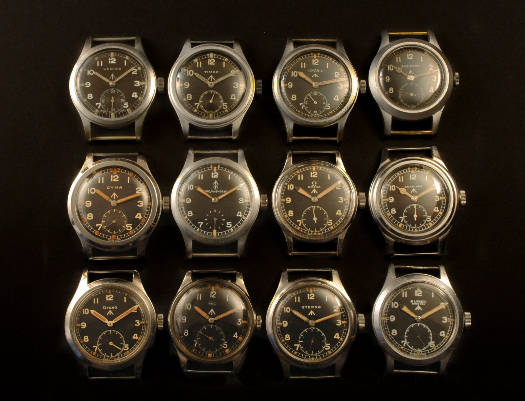 W.W.W. British Dirty Dozen military watches at A Collected Man London vintage military watch specialist