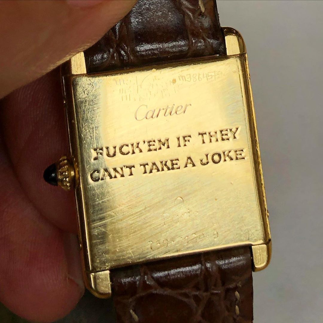 cartier watch engraving