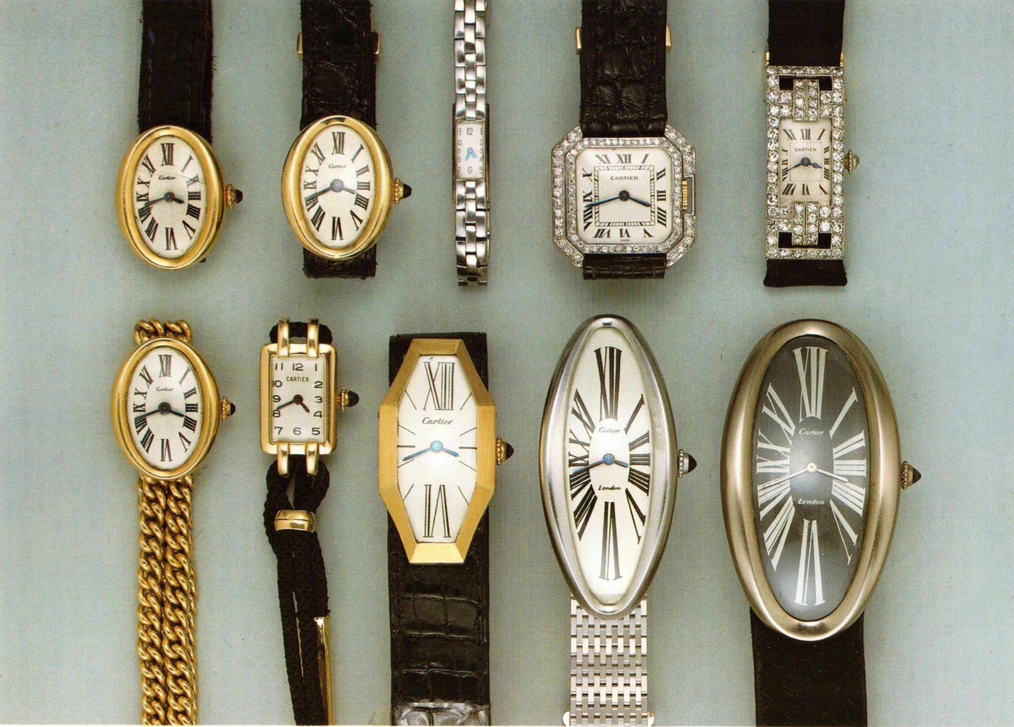 Auction catalogue of Cartier watches in The Early Days of Vintage Wristwatch Collecting for A Collected Man London