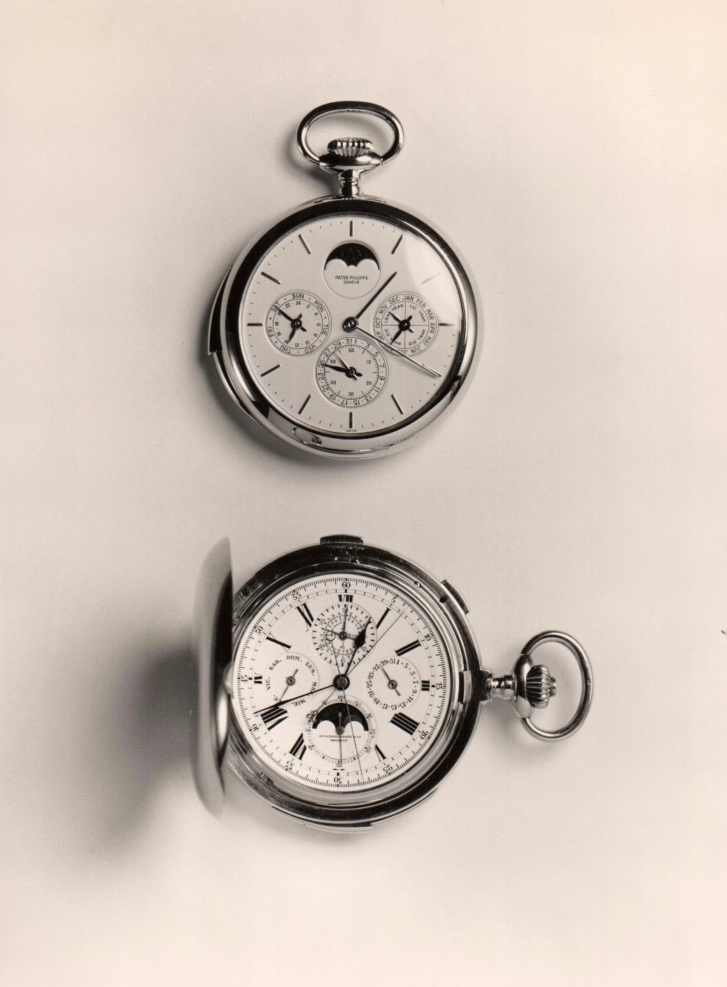 Auction catalogue showing 2 pocket watches in The Early Days of Vintage Wristwatch Collecting for A Collected Man London